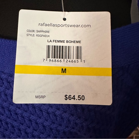 Rafaella Sapphire Blue Tie Front Knit Top | Size M | NWT - Picture 13 of 15